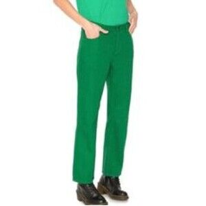 Sandrine Rose + Free People Womens Kelly Green Jean Straight Fit Size 25